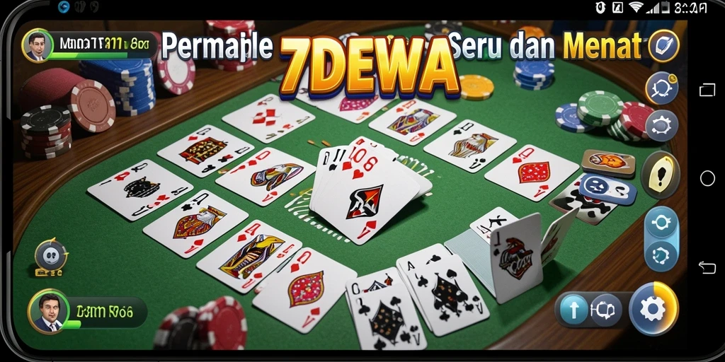 Contoh gameplay Gaple dari 7DEWA yang seru dan interaktif.