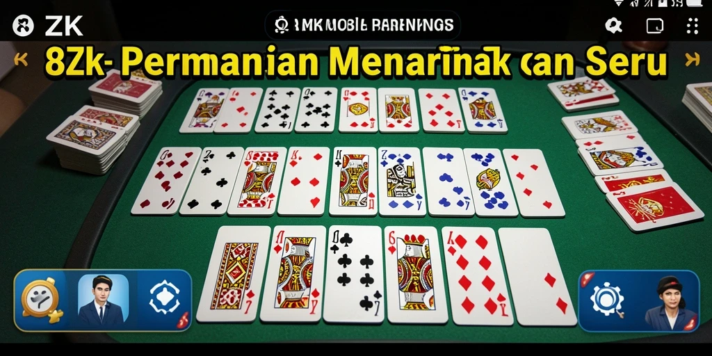 Tampilan gameplay menarik dari game Domino 8ZK.
