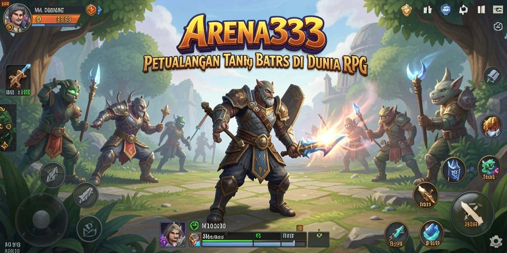 Gameplay <strong>ARENA333</strong> menampilkan petualangan dan pertarungan epik antar karakter.
