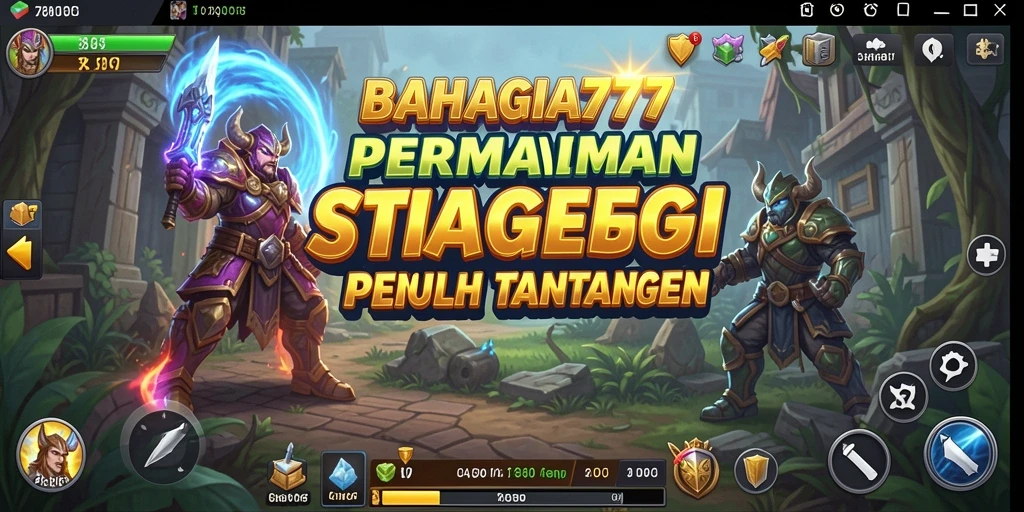 Tampilan gameplay mendebarkan dari BAHAGIA777 dengan elemen strategi.