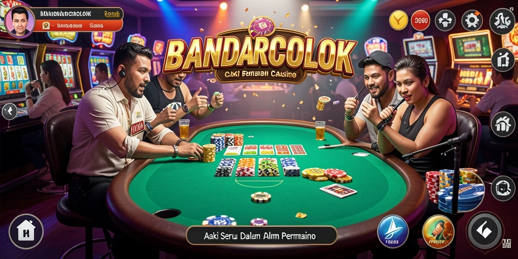 Screenshot BANDARCOLOK menampilkan aksi mendebarkan di permainan kasino.