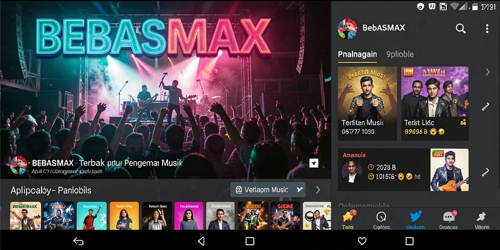 Tampilan menarik dari gameplay musik di BEBASMAX.