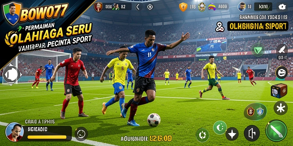 Tampilan screenshot utama BOWO77 dengan gameplay olahraga yang menarik.