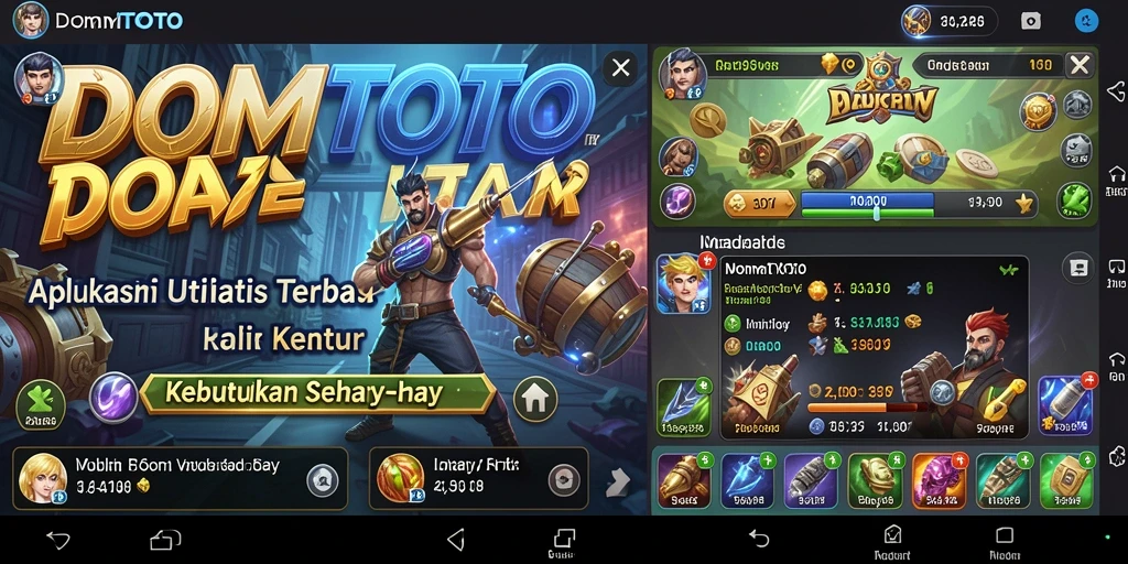 Tampilan antarmuka aplikasi DOMTOTO yang memudahkan navigasi pengguna.