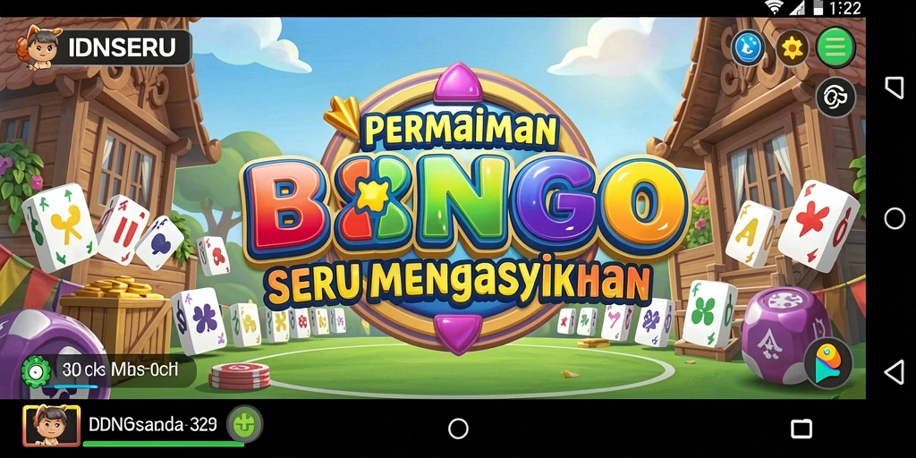 Tampilan menarik dari gameplay Bingo IDNSERU yang seru.