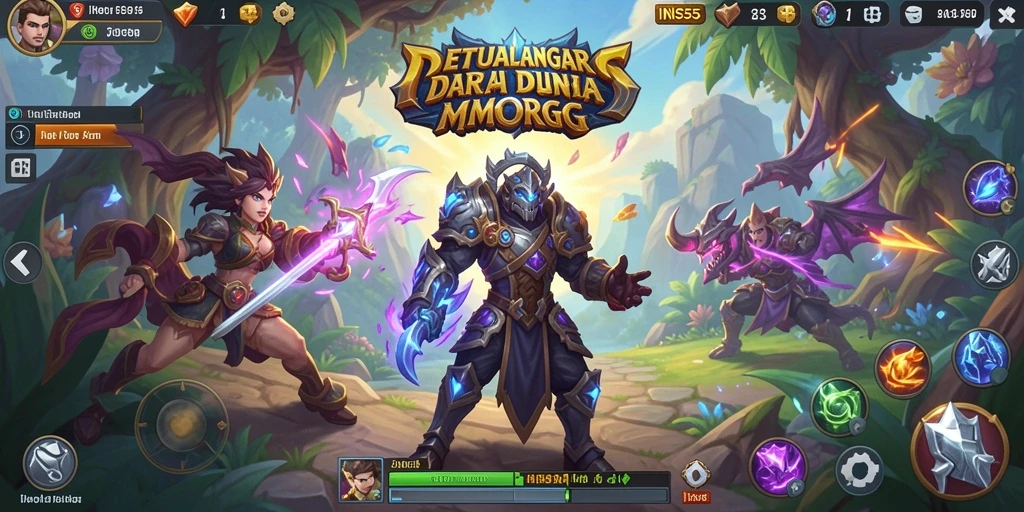 Tampilan gameplay seru dari INS55 dalam dunia MMORPG.