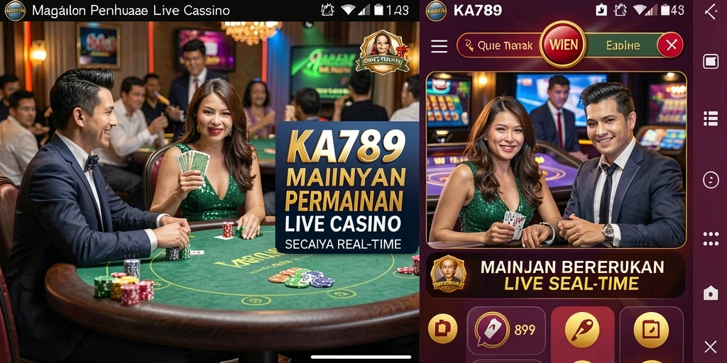 Menampilkan gameplay Live Casino yang menarik dan interaktif.