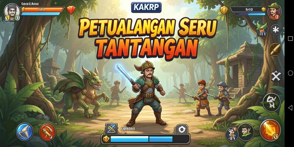 Tampilan gameplay KAKRP yang seru dan mendebarkan.