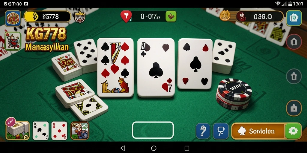 Tampilan gameplay seru dari permainan domino KG778.