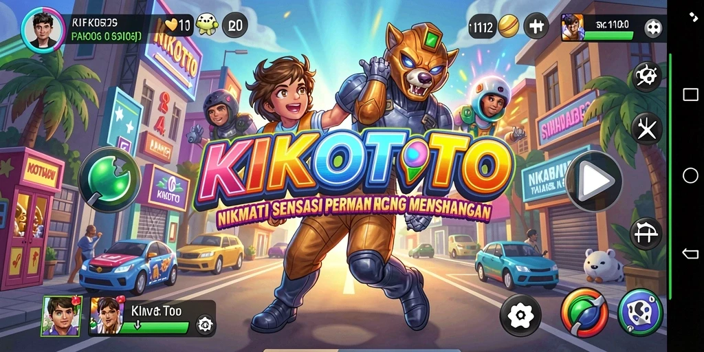 Tampilan gameplay KIKOTOTO yang seru dan menantang.