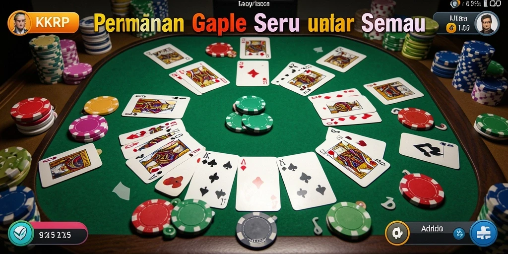 Tampilan gameplay Gaple yang mengasyikkan dari KKRP.