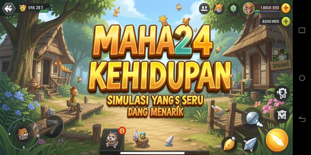Tangkapan layar utama MAHA24 menampilkan gameplay yang mendalam dan interaksi sosial.