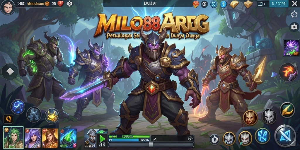 Tampilan dinamis pertempuran dalam game ARPG MILO88.