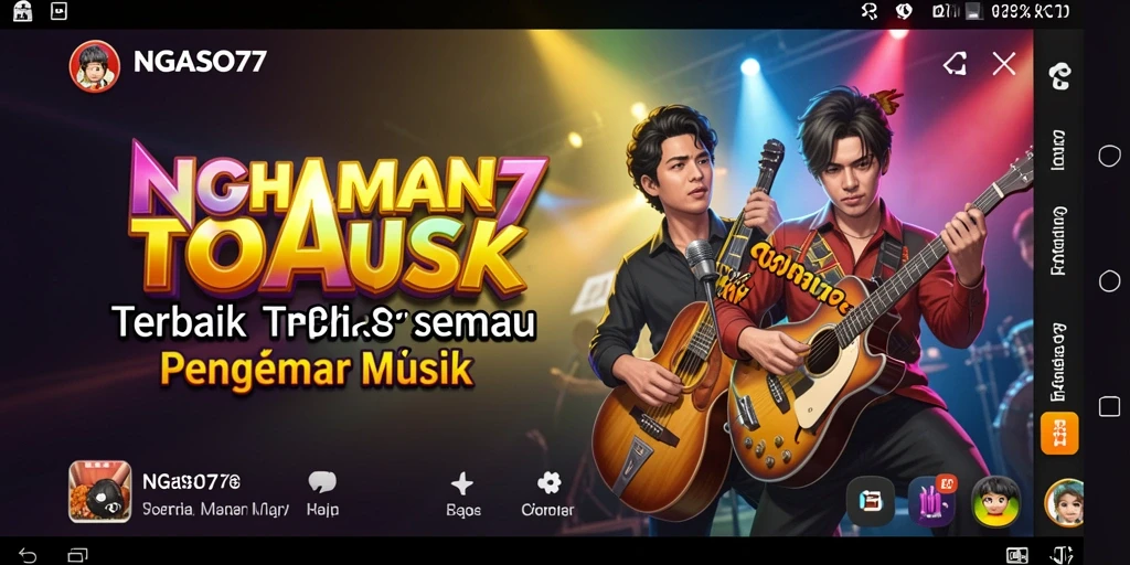 Screenshot gameplay NGASO77 yang menampilkan keseruan bermain musik.