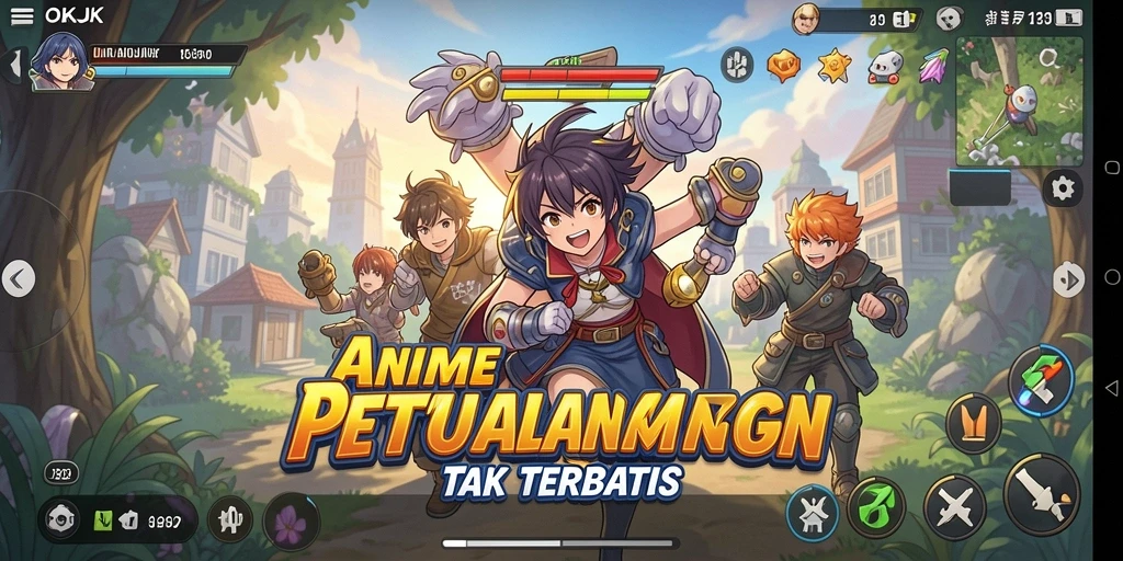 Tampilan menarik dari gameplay <strong>OKJK</strong> yang penuh aksi dan karakter Anime.