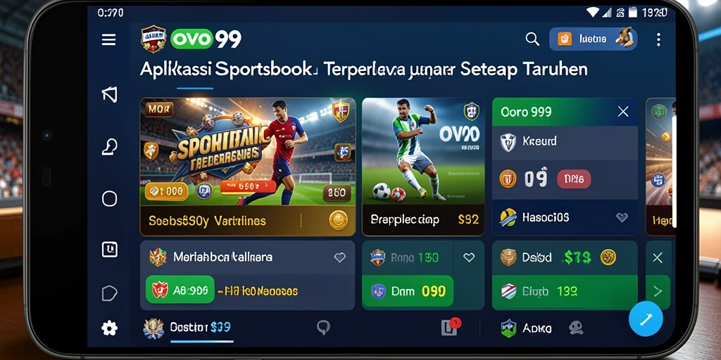 Tampilan antarmuka OVO99 yang menarik dan mudah digunakan untuk taruhan olahraga.