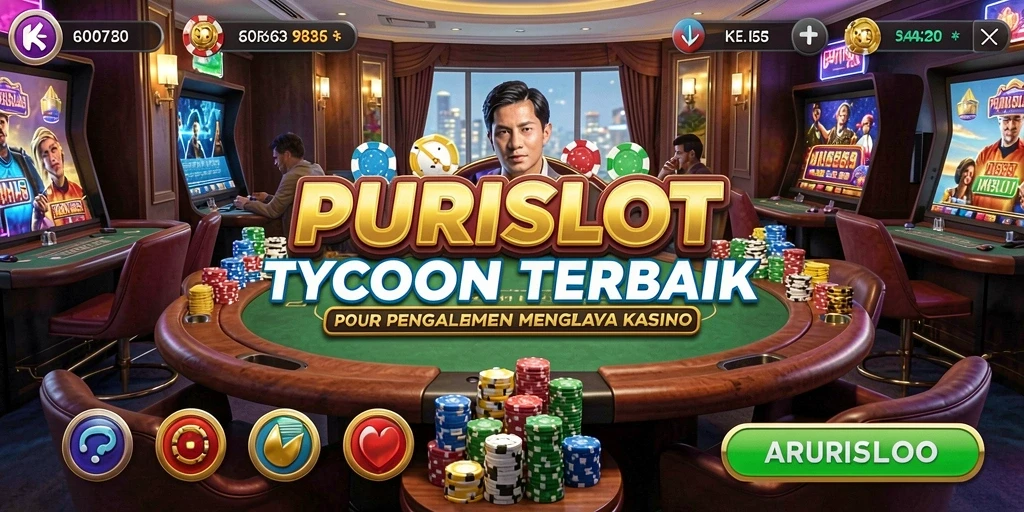 Tampilan gameplay PURISLOT menampilkan suasana kasino yang memukau.