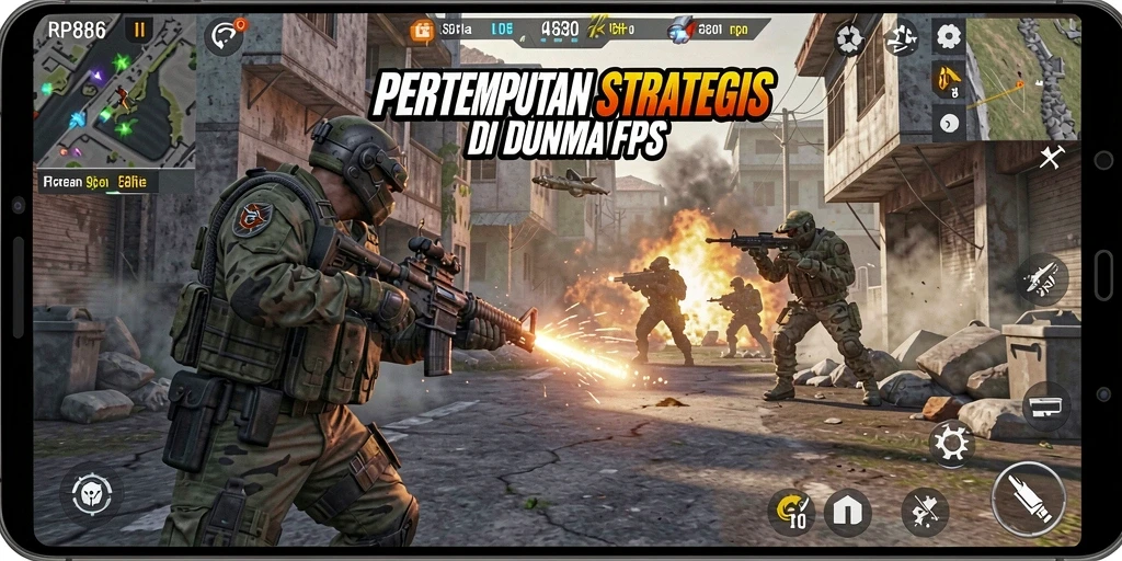 Gameplay seru dengan aksi tembak-menembak yang intens di RP886.