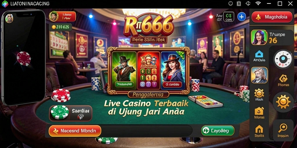 Screenshot gameplay Live Casino RR666 yang menampilkan dealer profesional dan pemain lainnya.