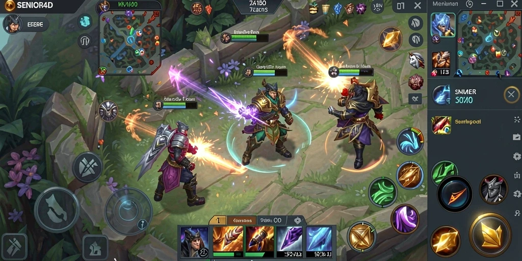 Gameplay menarik di arena pertempuran SENIOR4D.