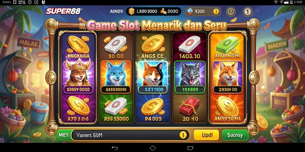 Tampilan gameplay <strong>SUPER88</strong> dengan fitur slot yang menarik dan interaktif.