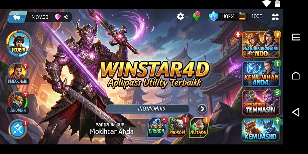 Tampilan antarmuka WINSTAR4D yang sederhana dan fungsional.