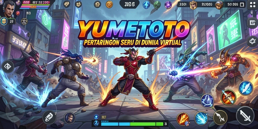 Gameplay seru YUMETOTO dengan aksi pertarungan yang mendebarkan.